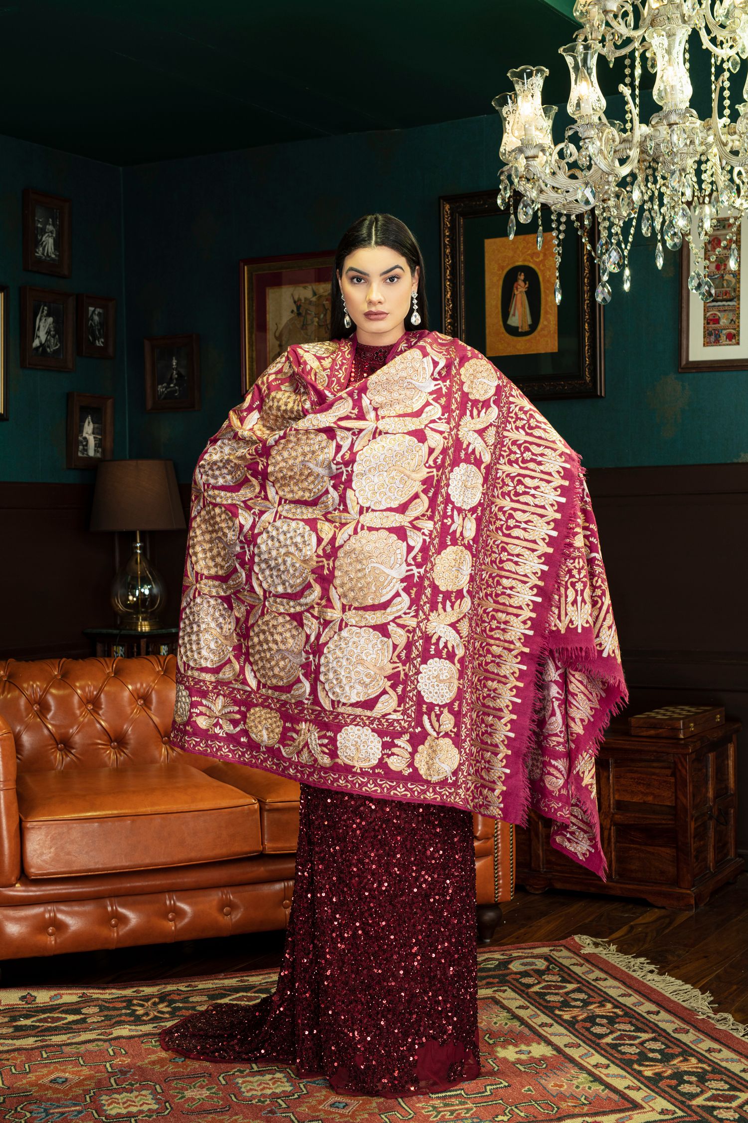 Sargam Pink Pashmina Shawl