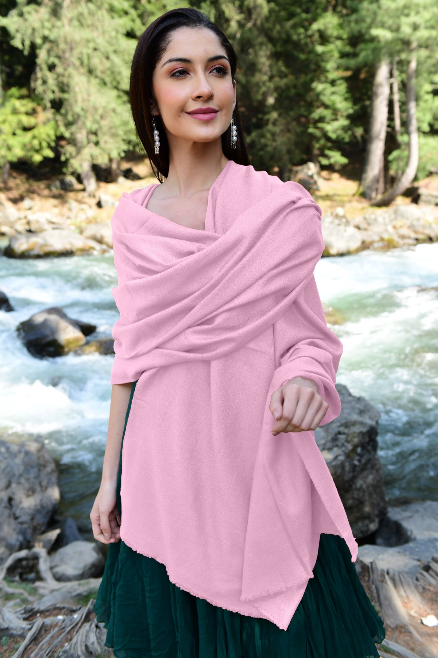 Baby Pink Cashmere Wrap | Pure Pashmina